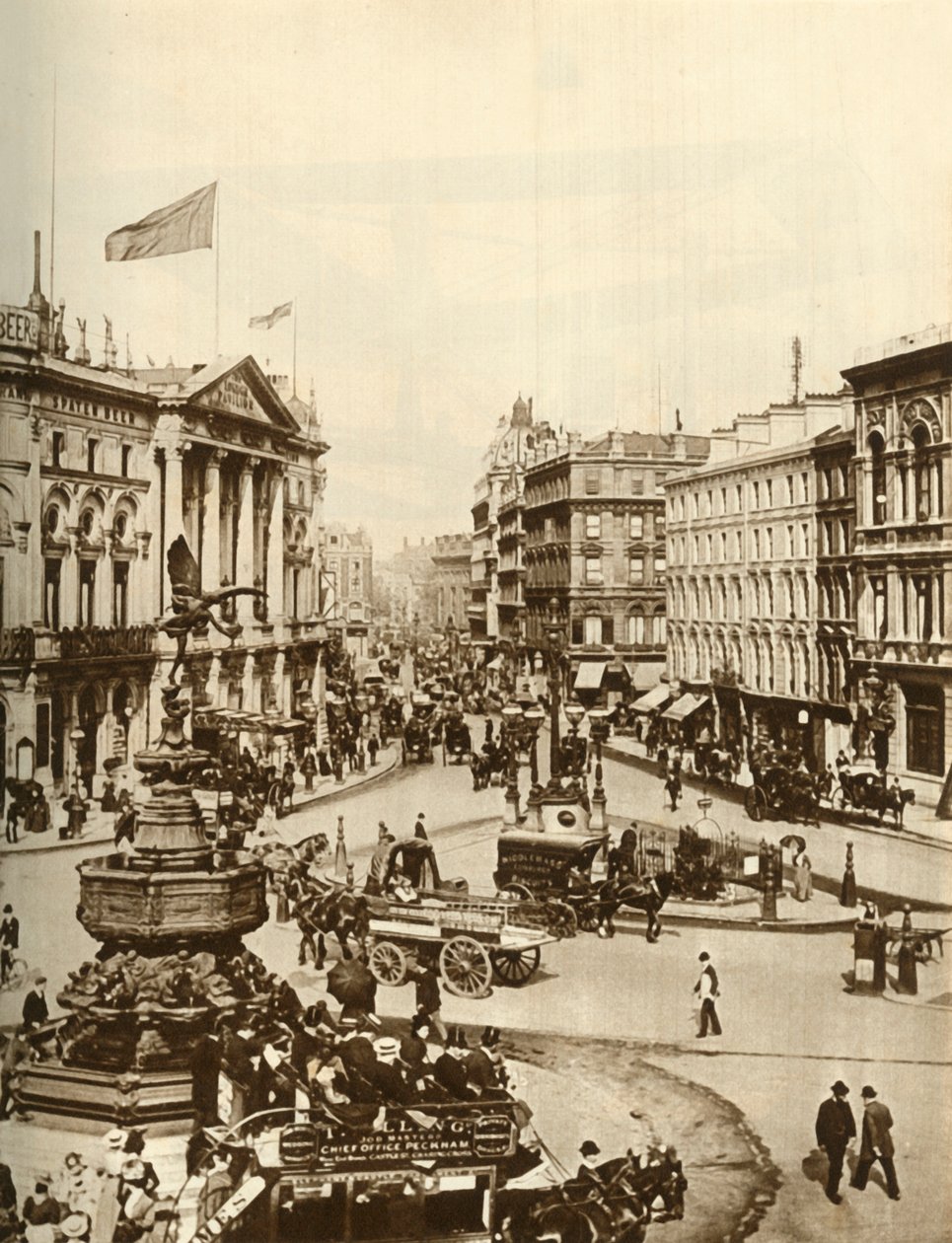 Statue af Eros ved Piccadilly Circus, London, c1910, 1935. af Unbekannt