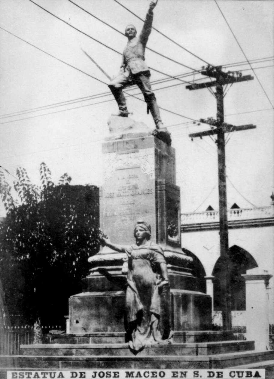 Statue af Jose Maceo i Cuba, c1910 af Unbekannt
