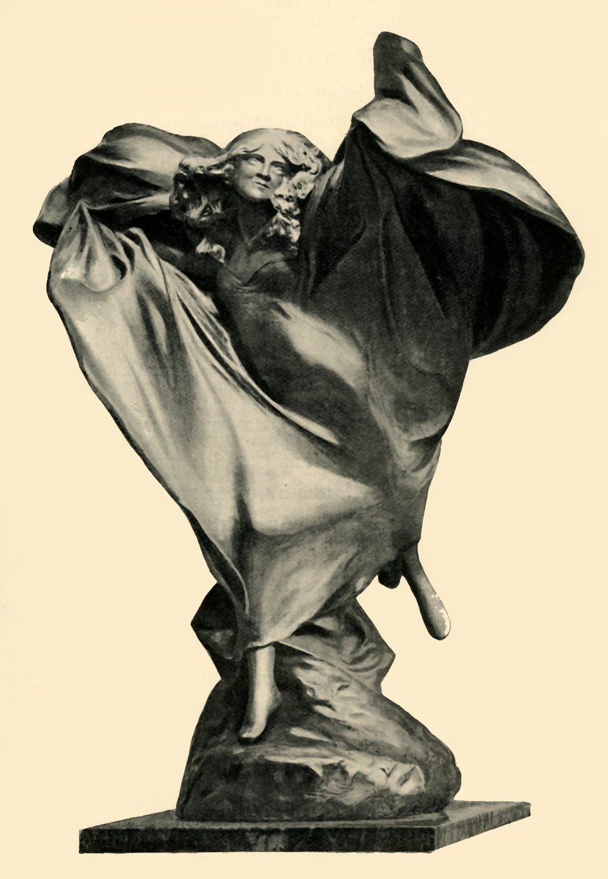 Statue af Loie Fuller af Théodore Rivière, c1890