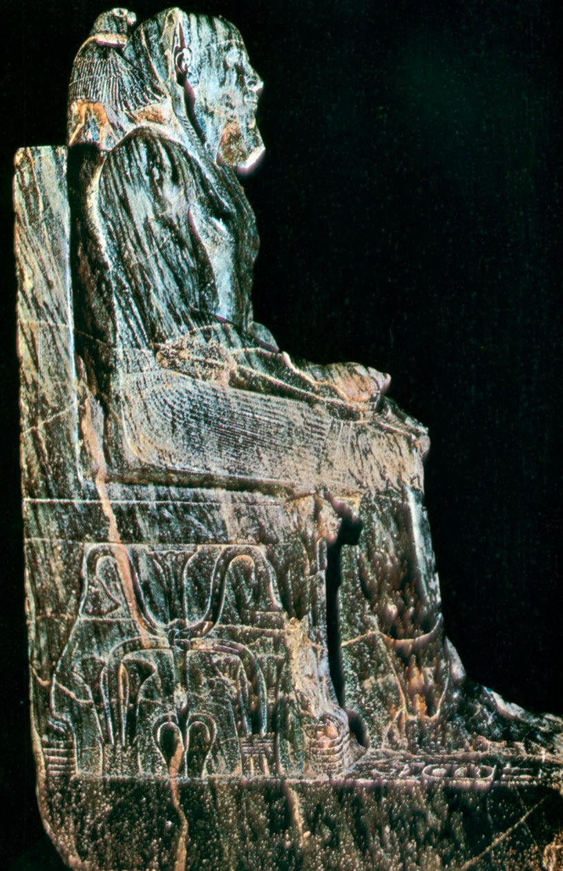 Statue af Farao, Egypten, 4. dynasti af Unbekannt