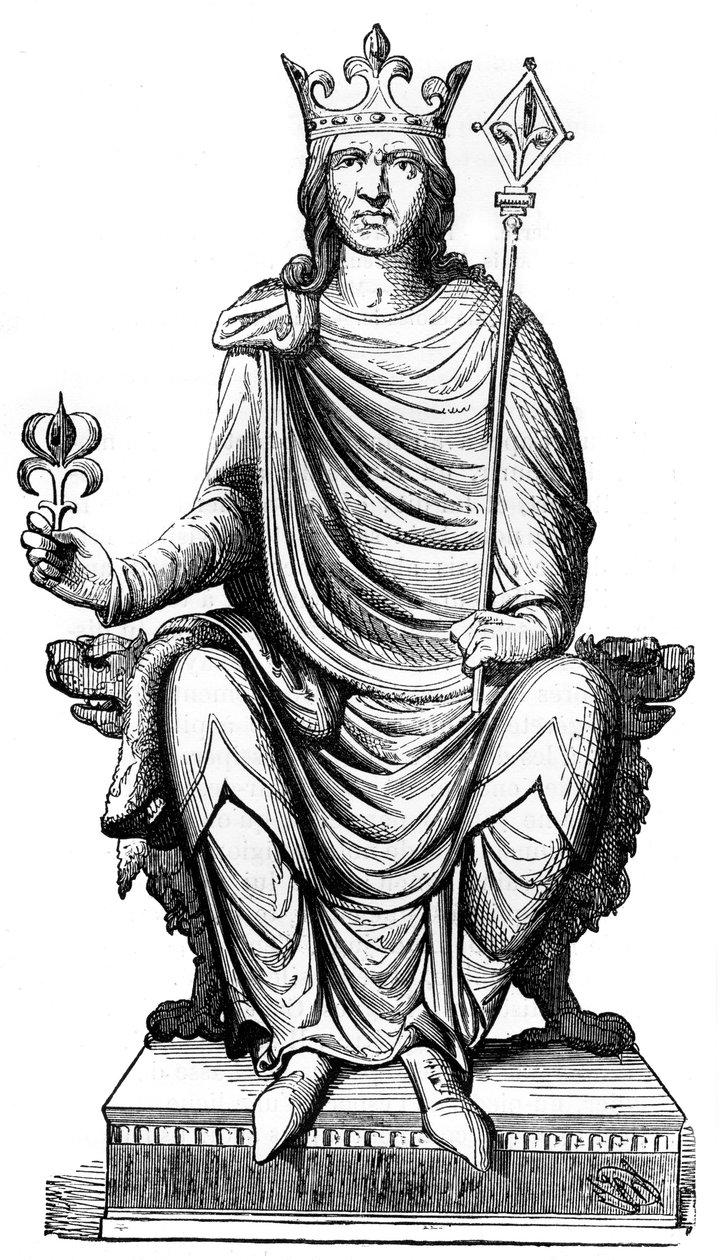 Statue af Philip Augustus, konge af Frankrig, 13. århundrede 1882-1884 af Unbekannt