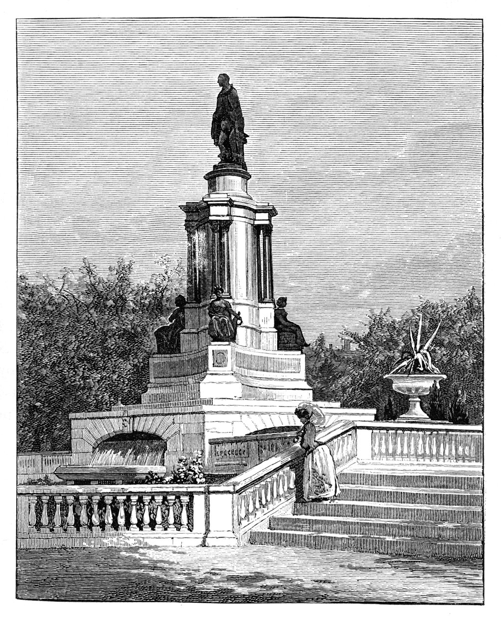 Statue af Prince Albert, Memorial of the Great Exhibition, London, slutningen af det 19. århundrede af Unbekannt