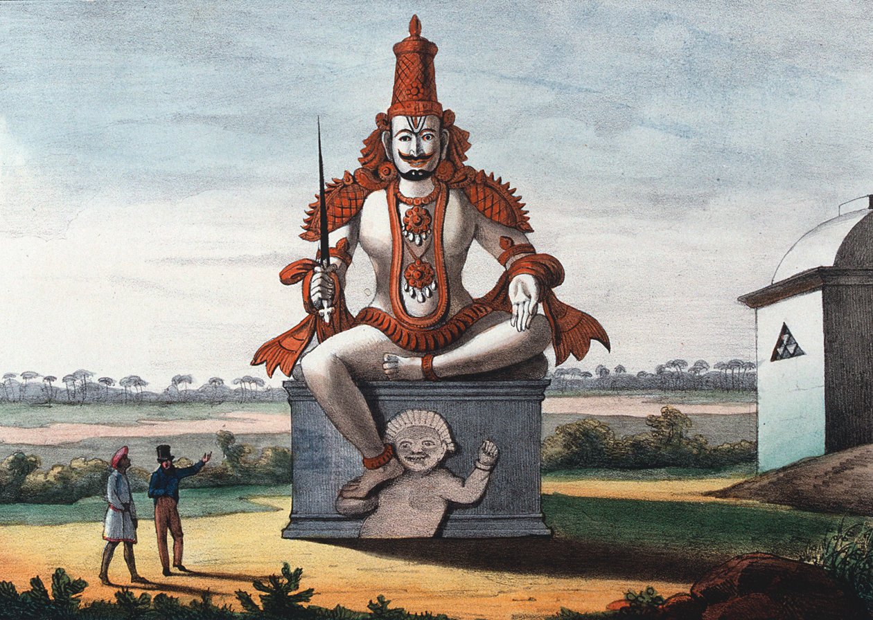 Statue af en hinduistisk ond ånd, 1828 af Unbekannt