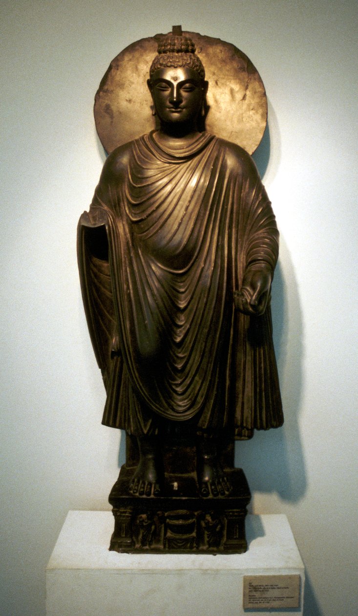 Statue af Buddha, fra Garvara, Indien, 2. århundrede af Unbekannt