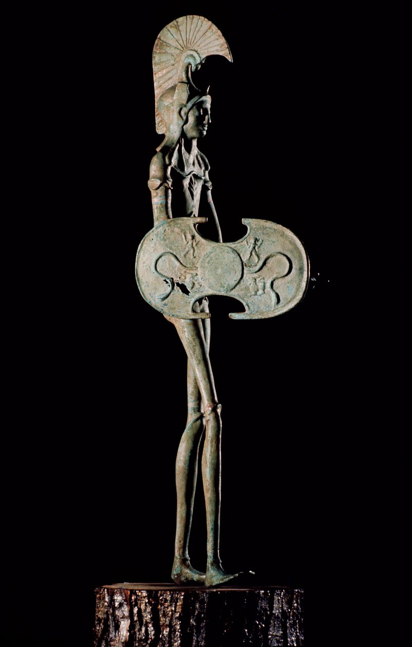 Statuette af en kriger, etruskisk (bronze) af Unbekannt