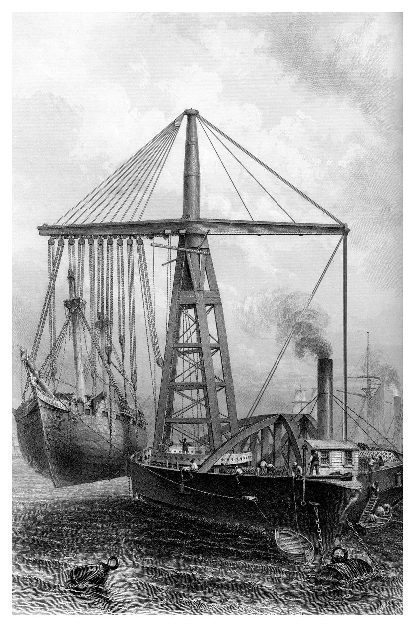 Steam Derrick, 1866 af Unbekannt