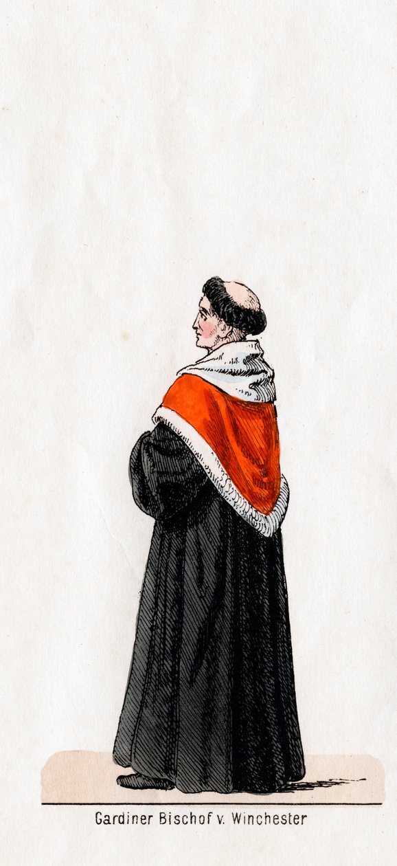 Stephen Gardiner, kostumedesign til Shakespeares skuespil, Henry VIII, 1800-tallet af Unbekannt