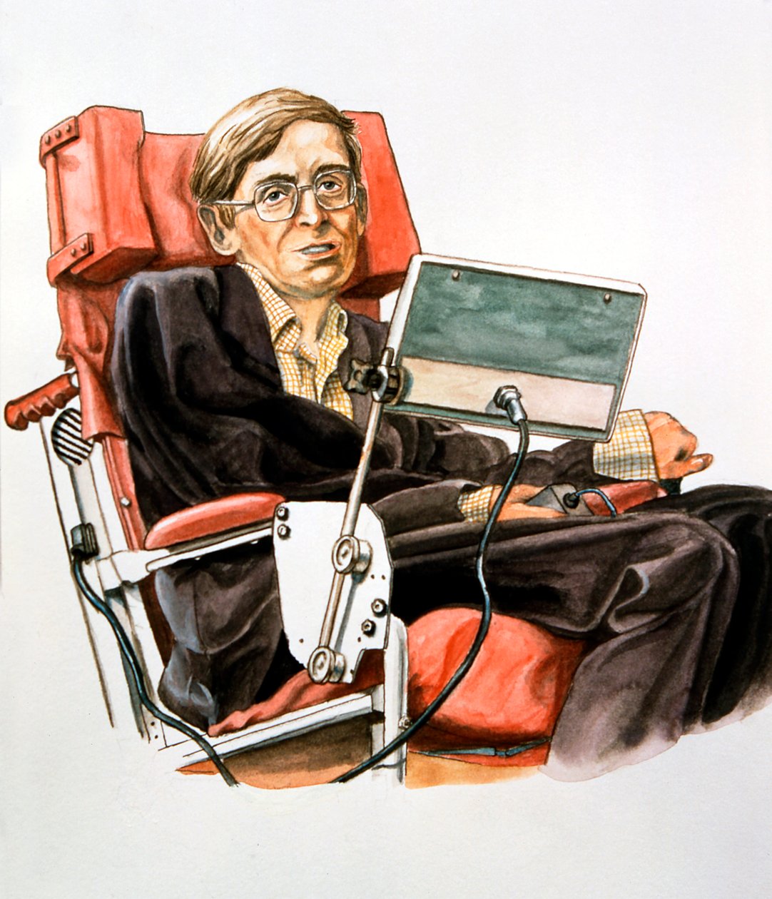 Stephen William Hawking f.1942, britisk teoretisk fysiker af Unbekannt