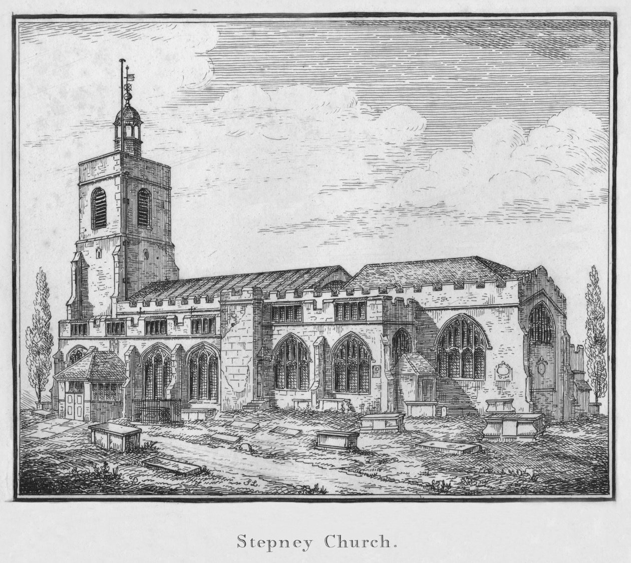 Stepney kirke, c1792 af Unbekannt