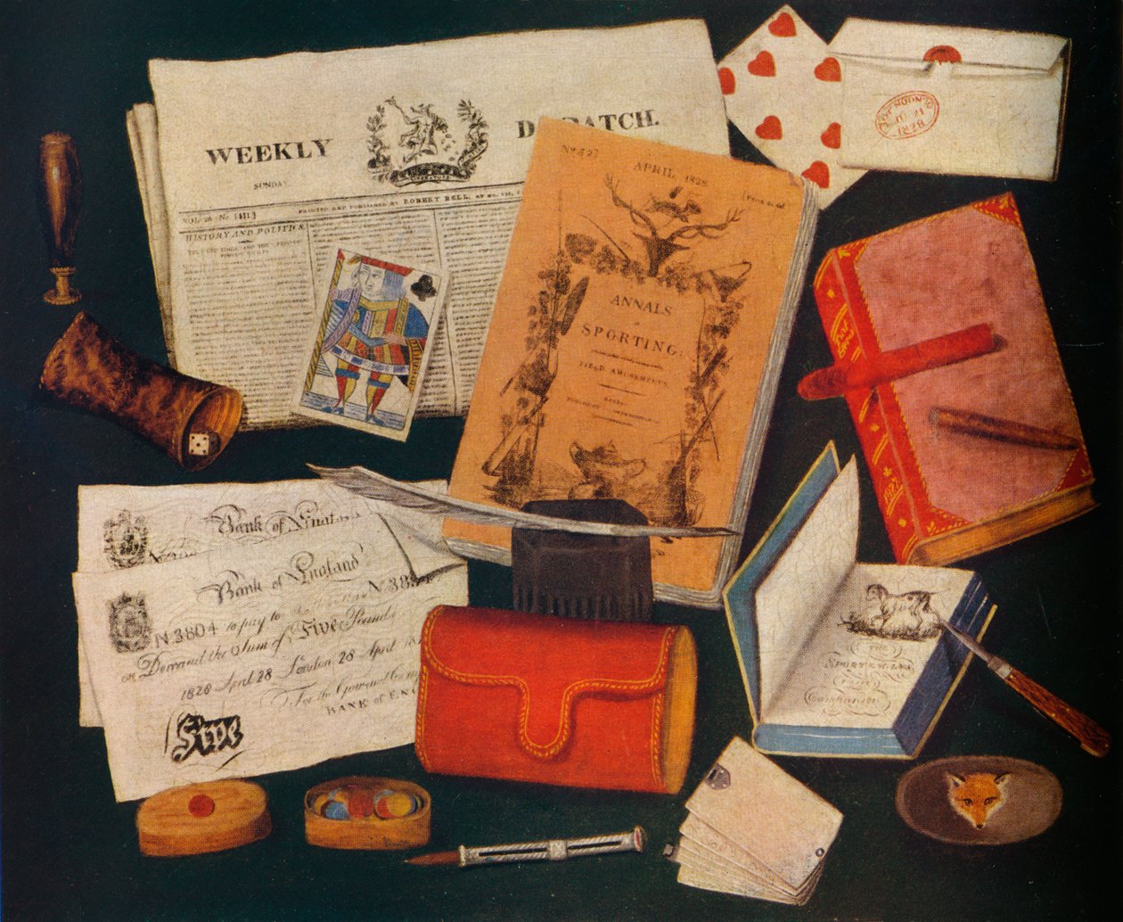 Stilleben, 1800-tallet 1935 af Unbekannt