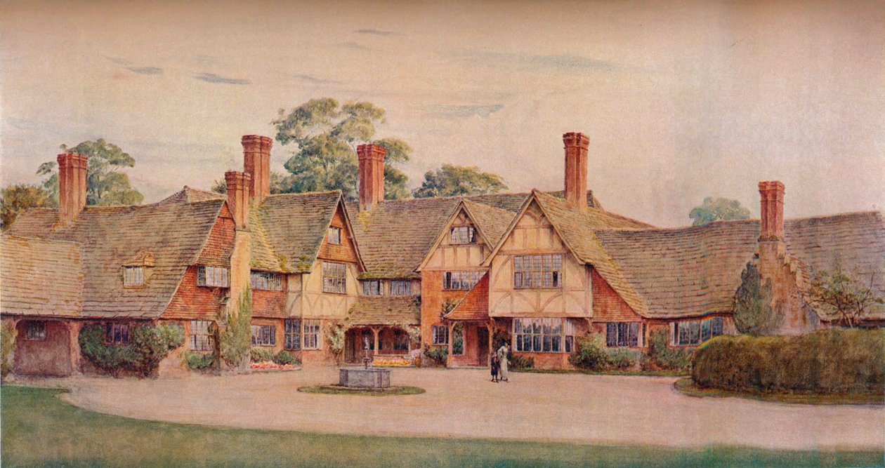 Stoke Barn, Fulmer, Bucks. Gerald Unsworth & Inigo Triggs, arkitekter, 1914 af Unbekannt