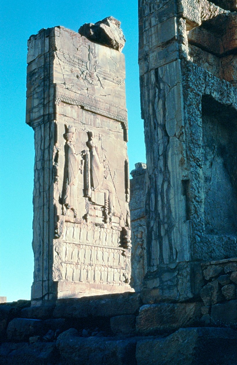 Stenrelief fra døråbningen til Hall of 100 Columns, Persepolis, Sydiran, c500 f.Kr. af Unbekannt