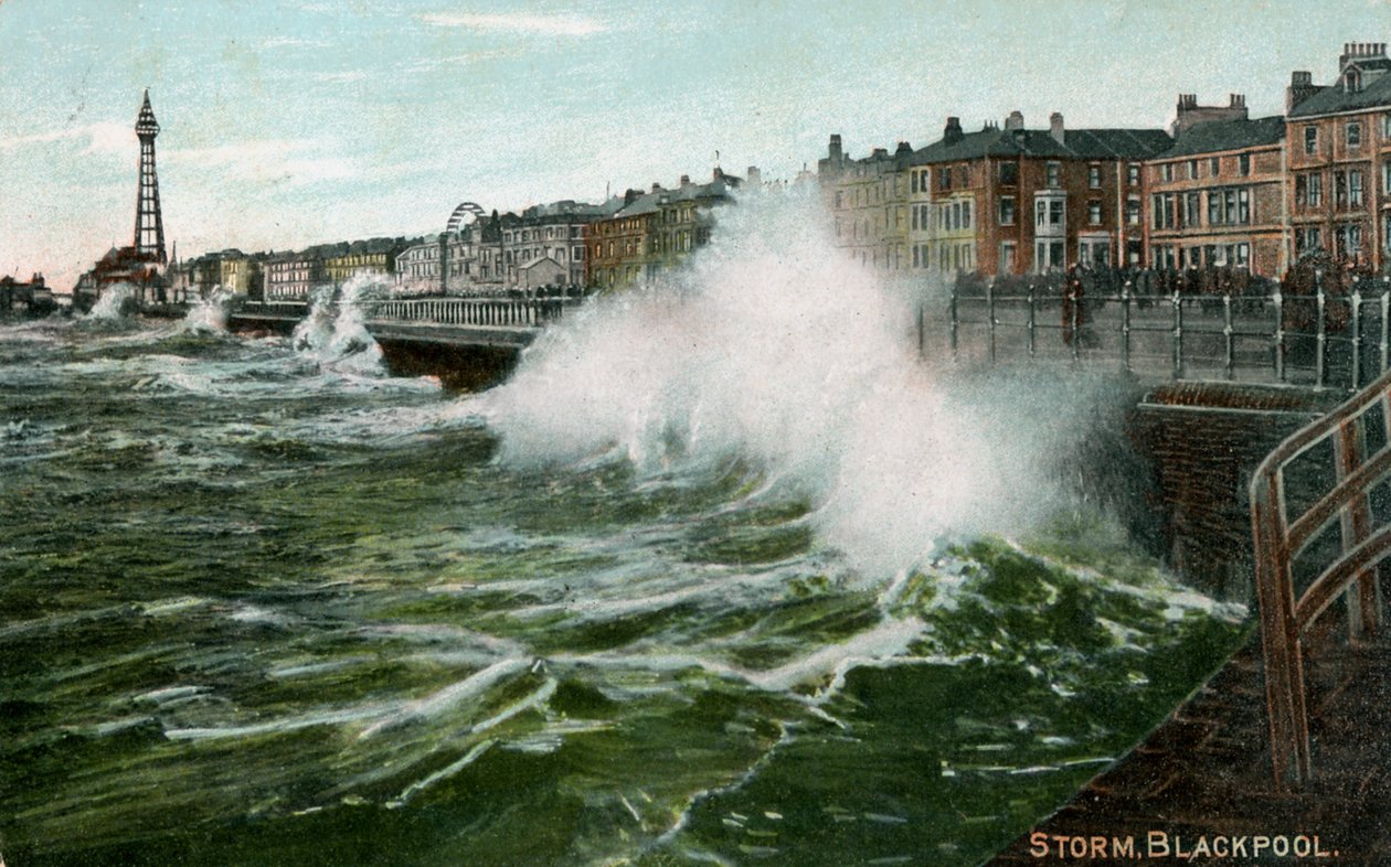 Storm, Blackpool, Lancashire, c1905 af Unbekannt