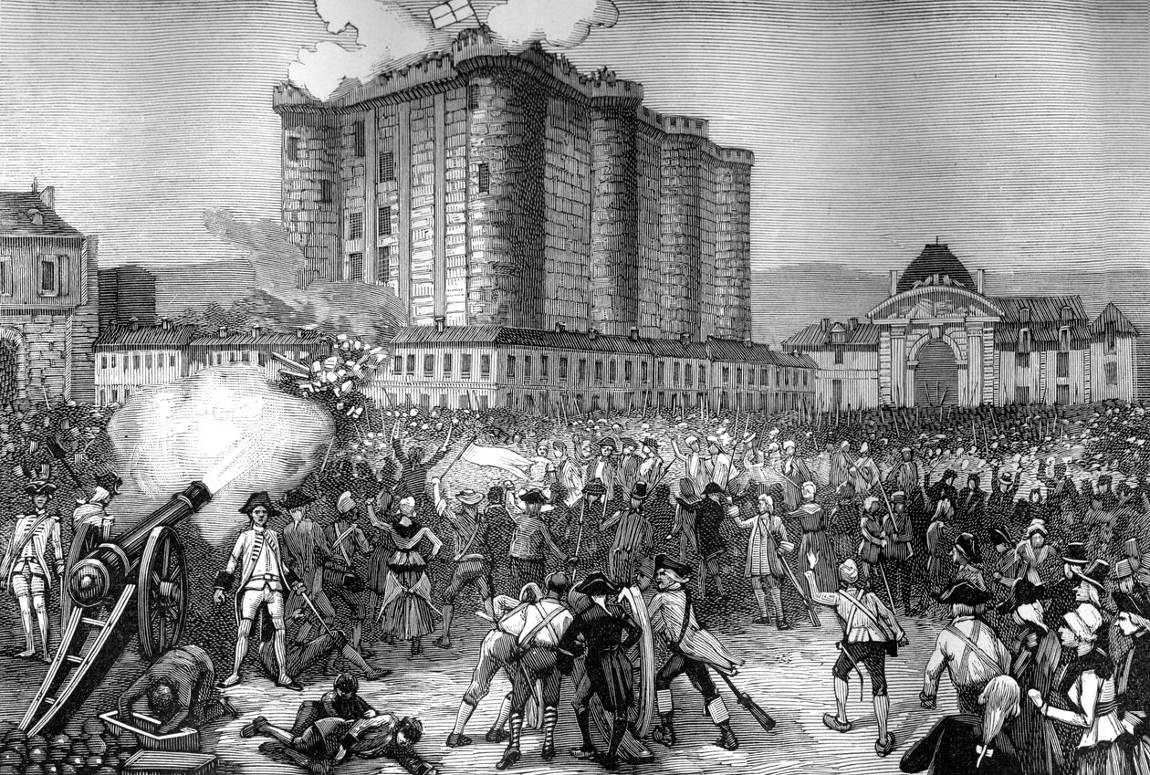 Stormning af Bastillen, Paris, 14. juli 1789 1882-1884 af Unbekannt