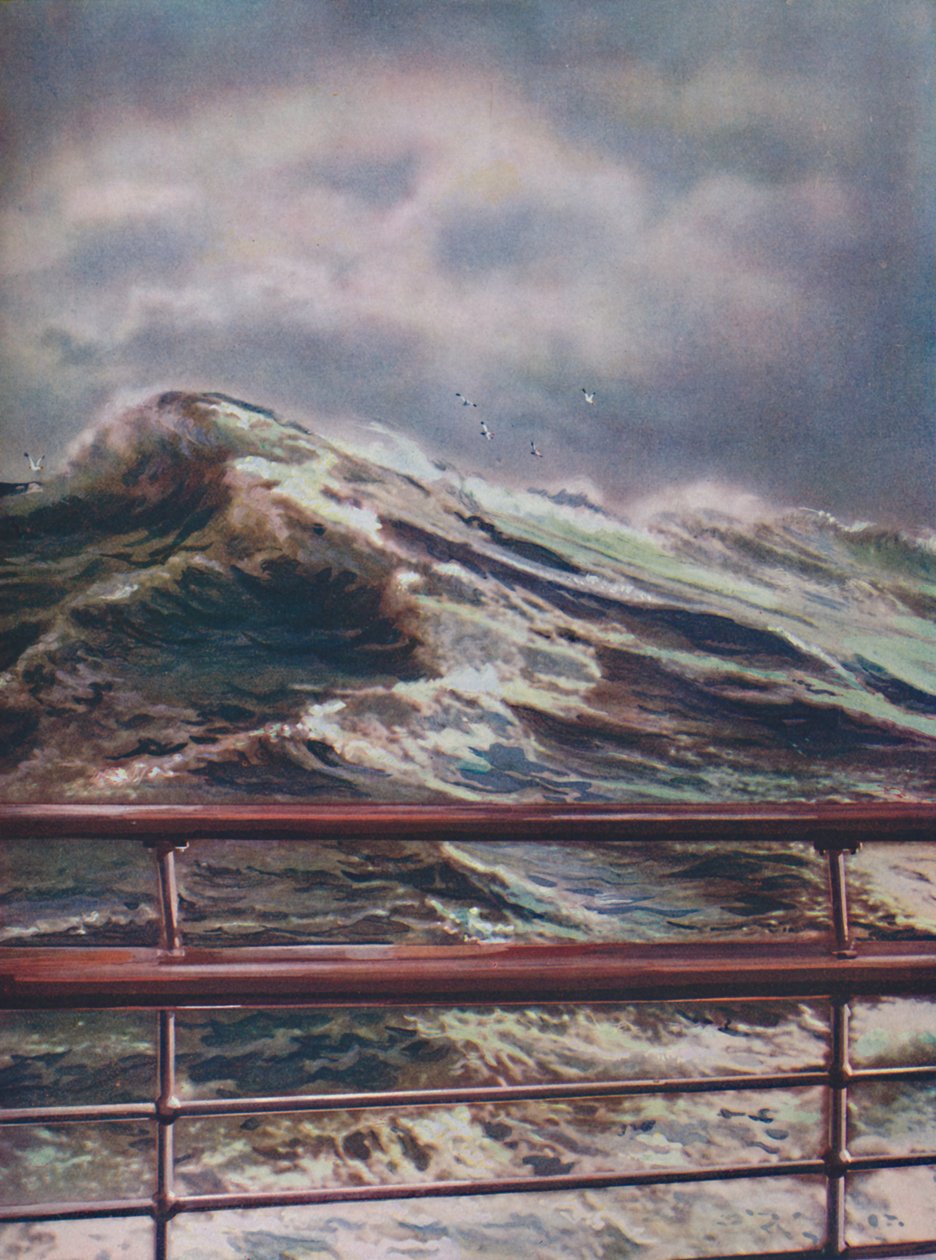 Stormy Seas of the Atlantic Ocean fra moderne liner, 1936 af Unbekannt