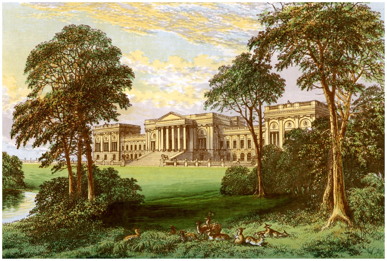 Stowe Park, Buckinghamshire, hjemsted for hertugen og markisen af Buckingham og Chandos, c1880 af Unbekannt