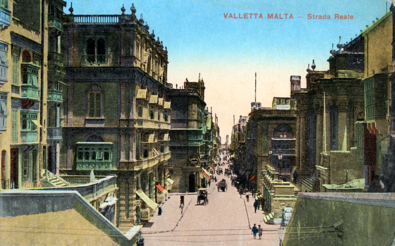 Strada Reale, Valletta Malta, 20. århundrede af Unbekannt
