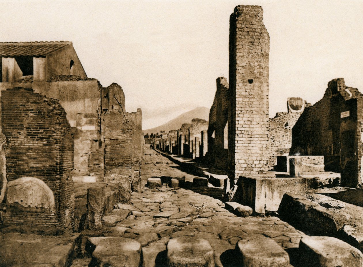 Strada Stabiana, Pompeji, Italien, omkring 1900-tallet af Unbekannt