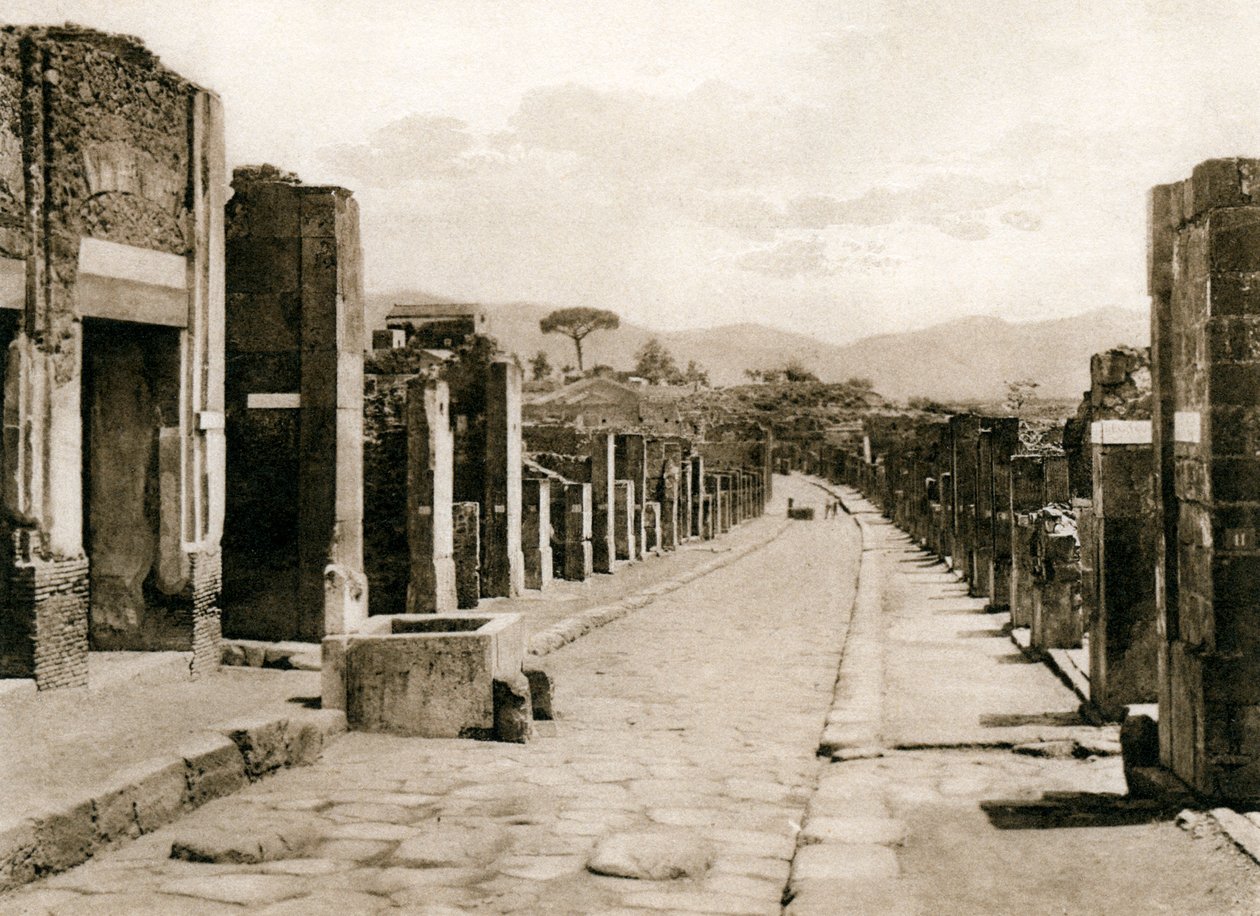 Strada dell Abbondanza, Pompeji, Italien, omkring 1900-tallet af Unbekannt