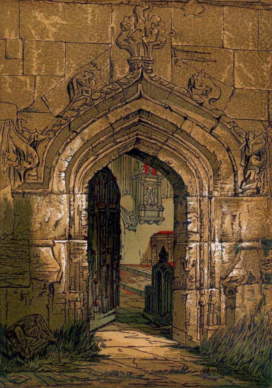 Stratford Church, Warwickshire, England, 1845 af Unbekannt