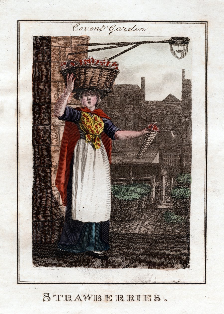 Jordbær, Covent Garden, London, 1805 af Unbekannt
