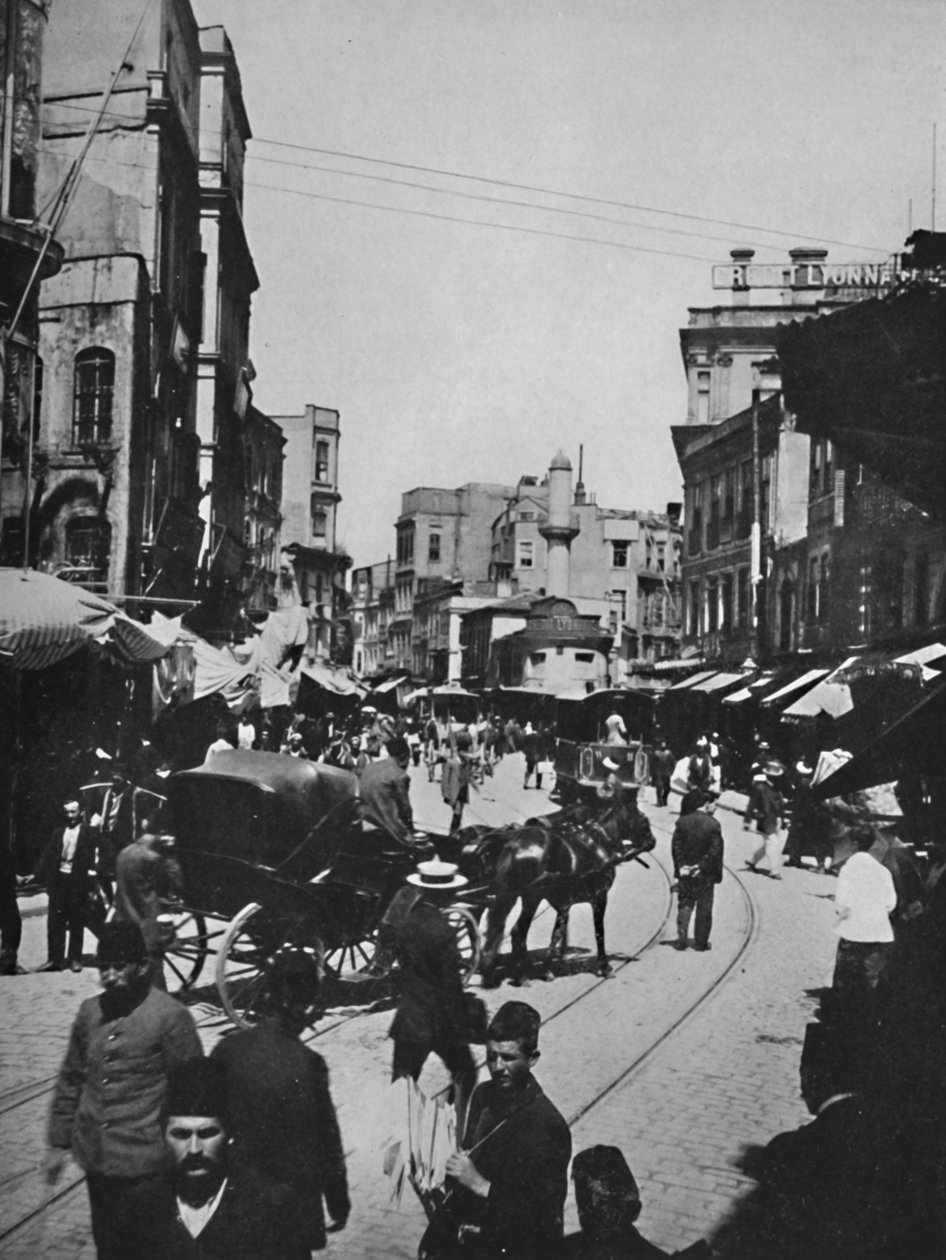 Gadescene i Konstantinopel, 1913 af Unbekannt