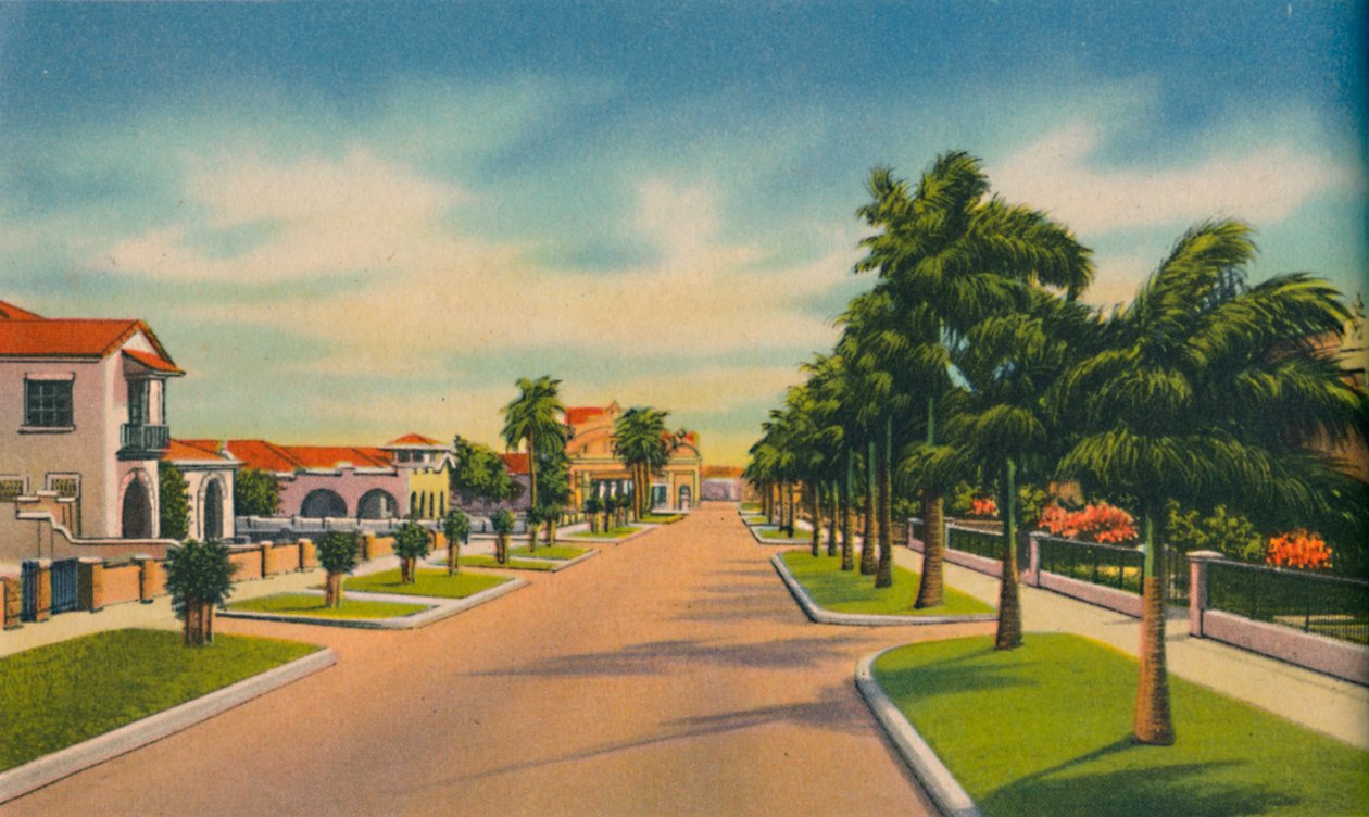 Gade i et boligkvarter, Barranquilla, c1940