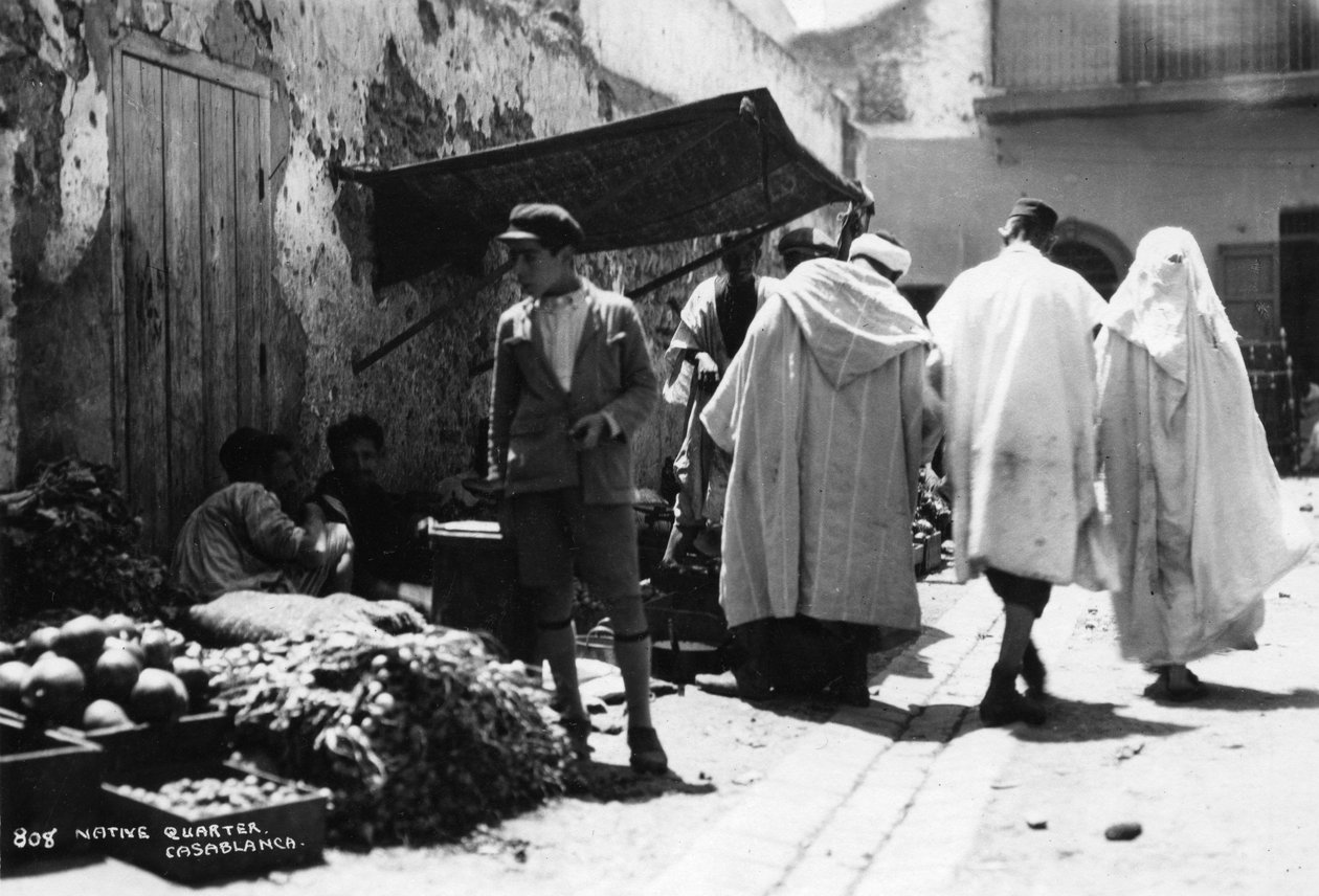 Gadebillede, Casablanca, Marokko, c1920