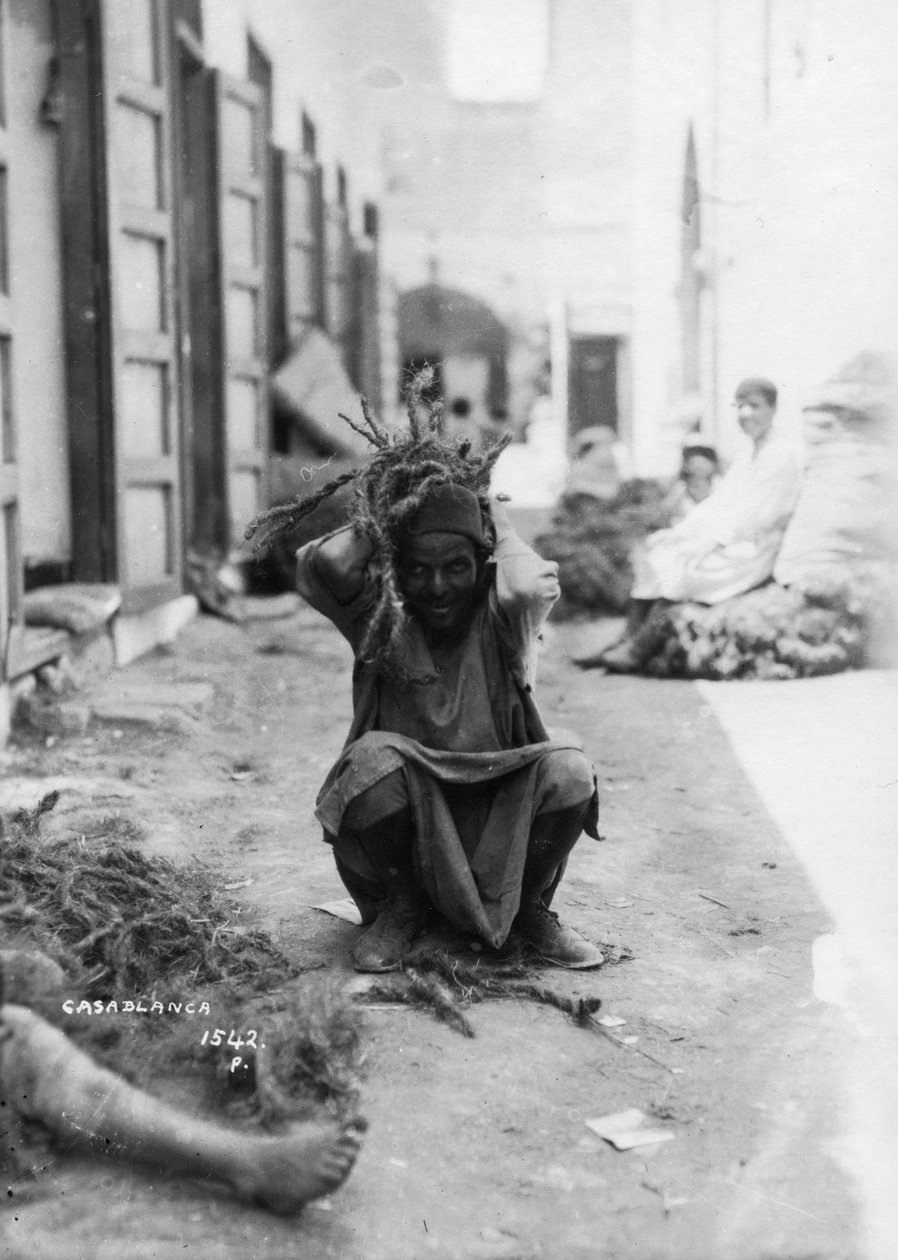 Gadebillede, Casablanca, Marokko, c1920