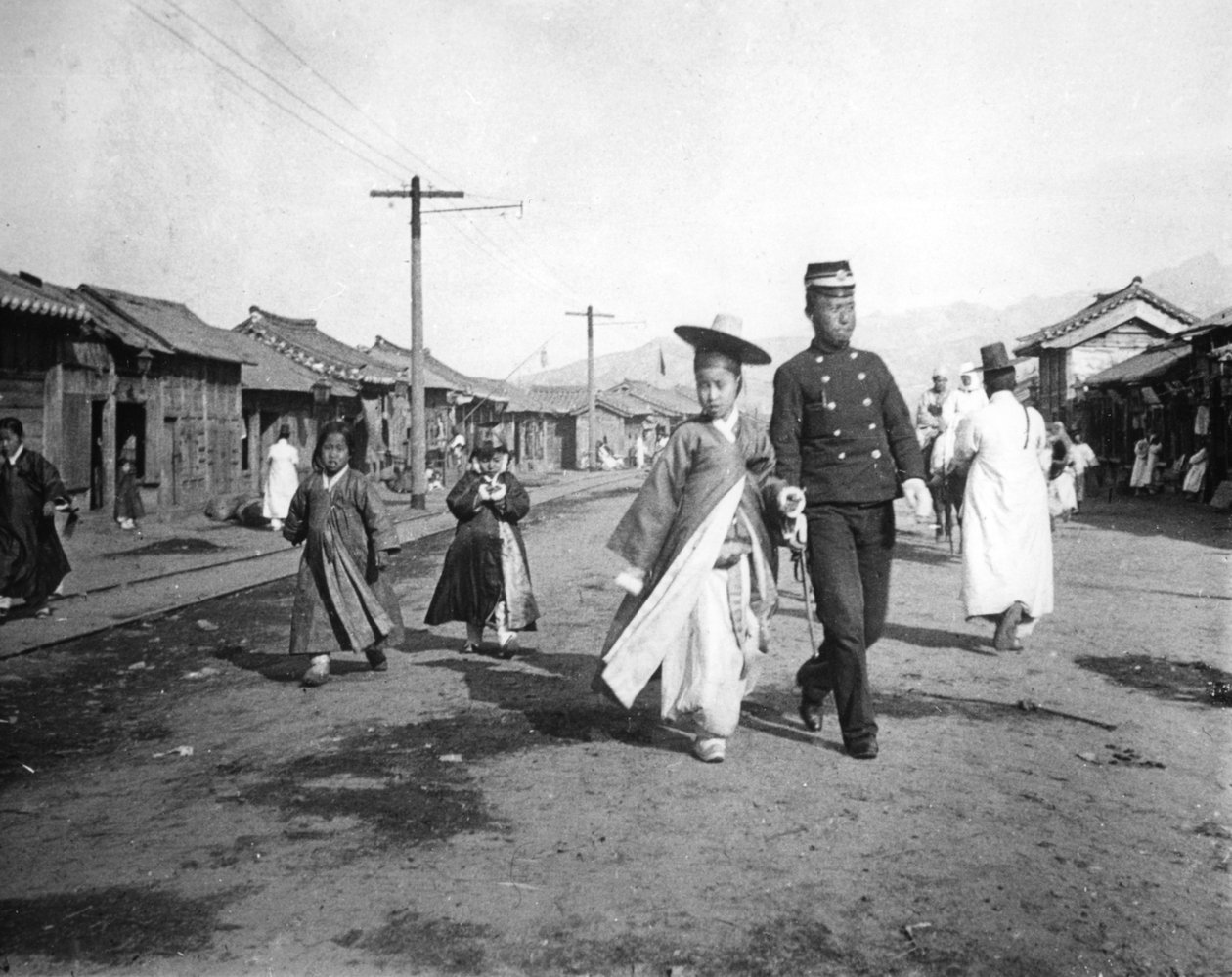 Gadescene, Korea, c1900 af Unbekannt
