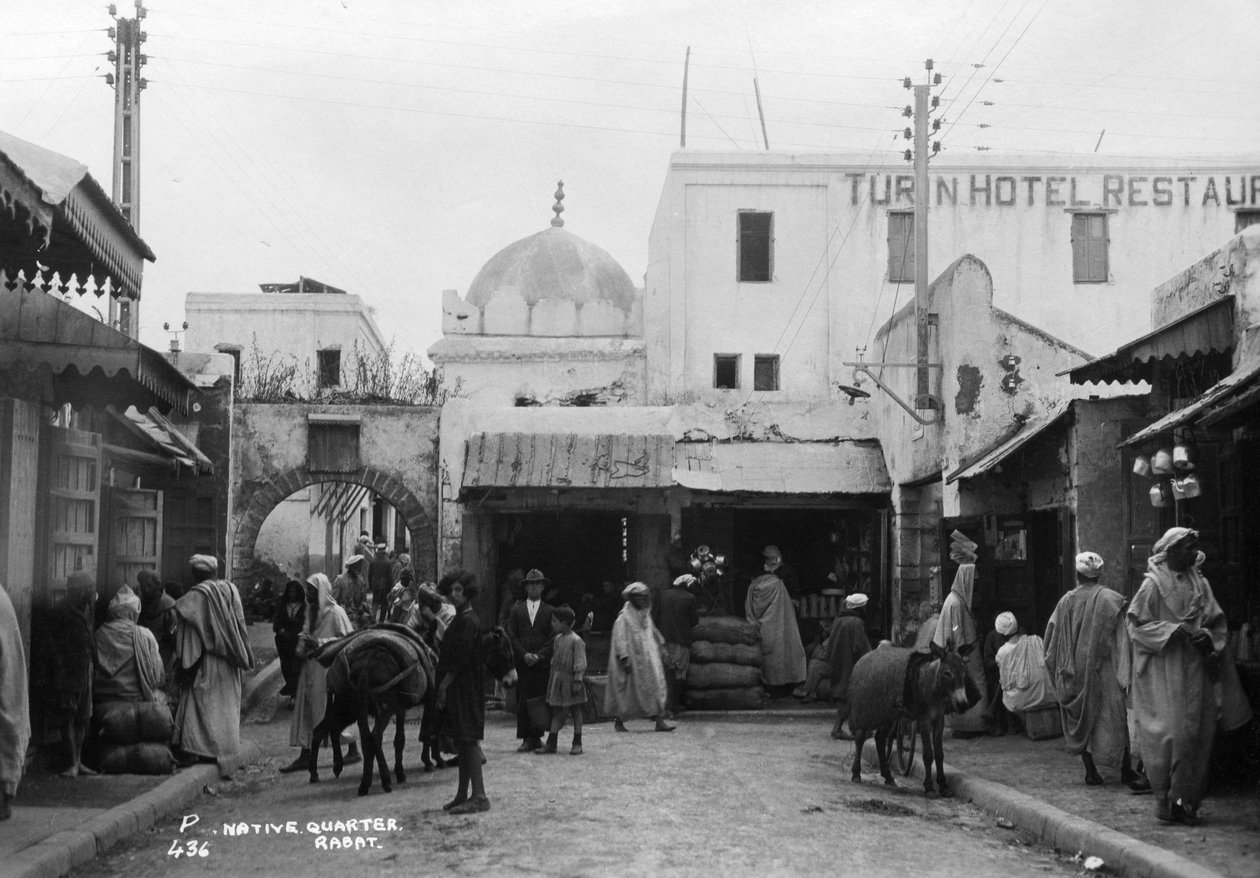 Gadebillede, Rabat, Marokko, c1920