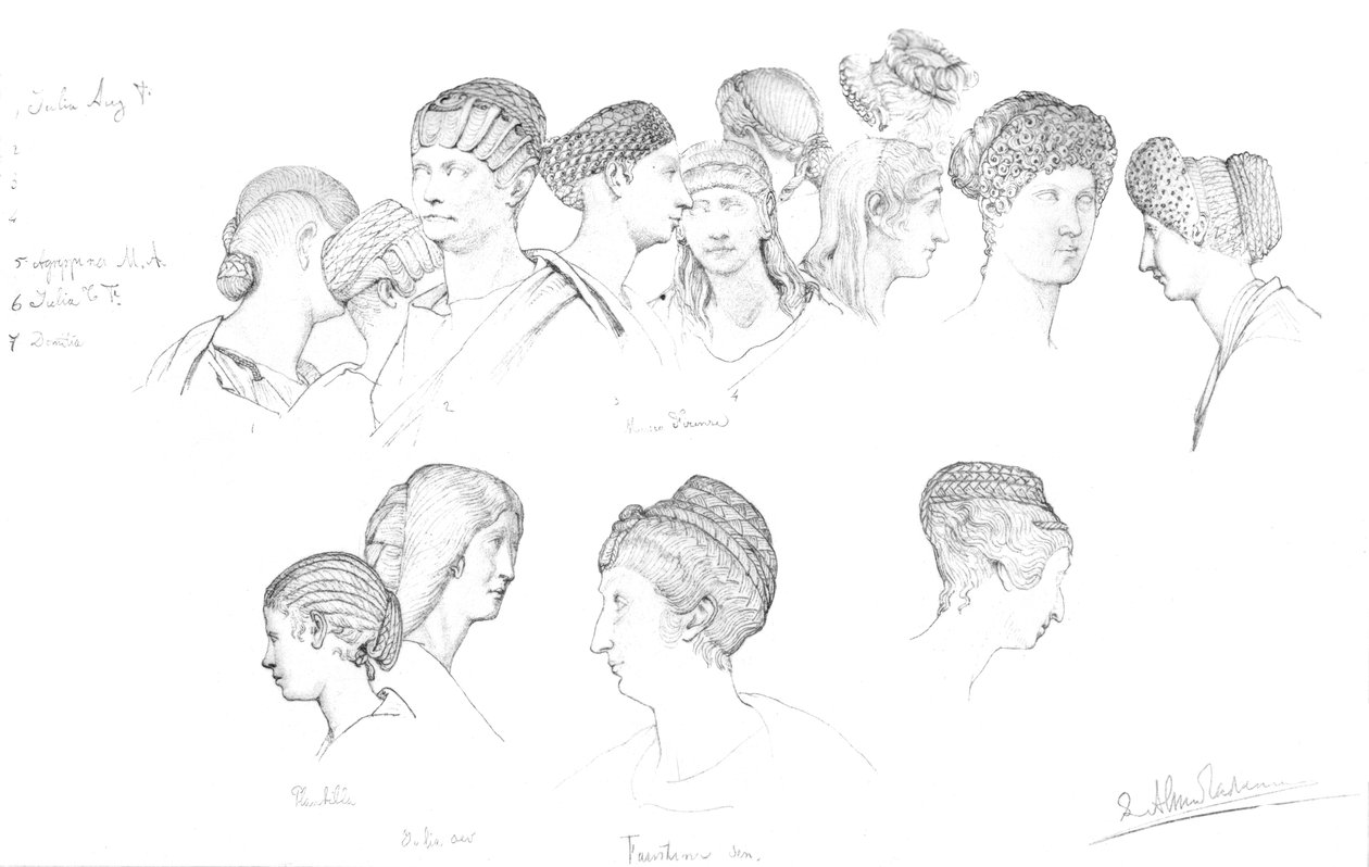 Studier af romerske adresser i Uffizi-museet, Firenze, c1880-1882 af Unbekannt