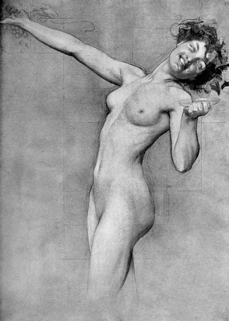 Study for The Vintage Morn, af Herbert James Draper, 1899 af Unbekannt