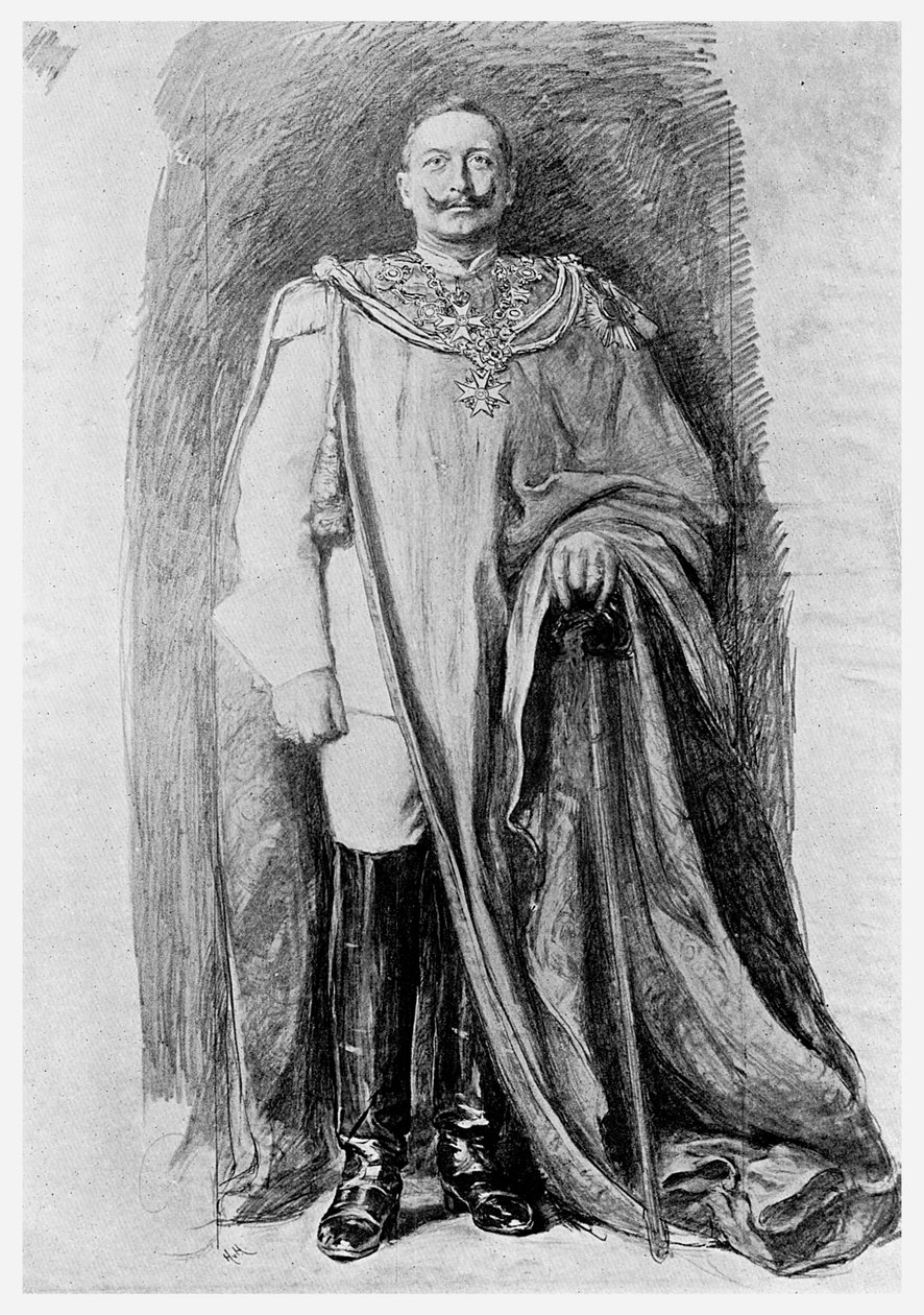 Studie til emaljeportrættet af kejser Wilhelm II af Tyskland, 1901 af Unbekannt