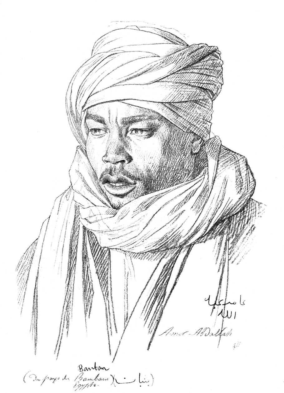 Studie af en egyptisk mand, 1895 af Unbekannt