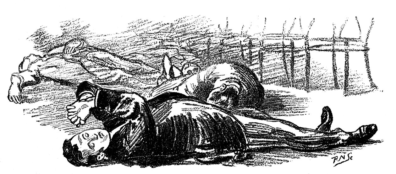 Emner hypnotiseret af lyden af en gong, 1891 af Unbekannt