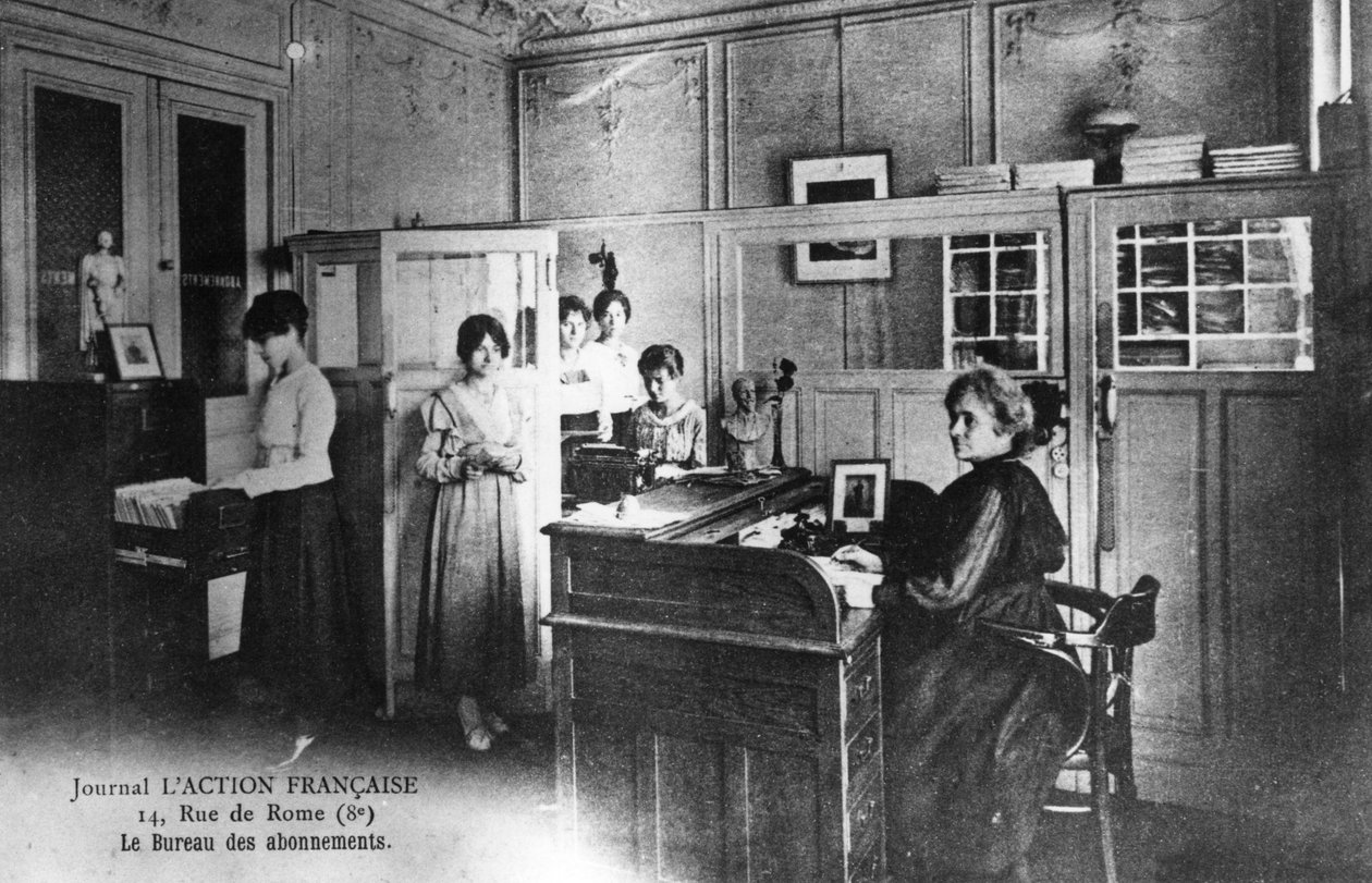 Abonnementskontor for avisen LAction Francaise, Paris, 1917 af Unbekannt
