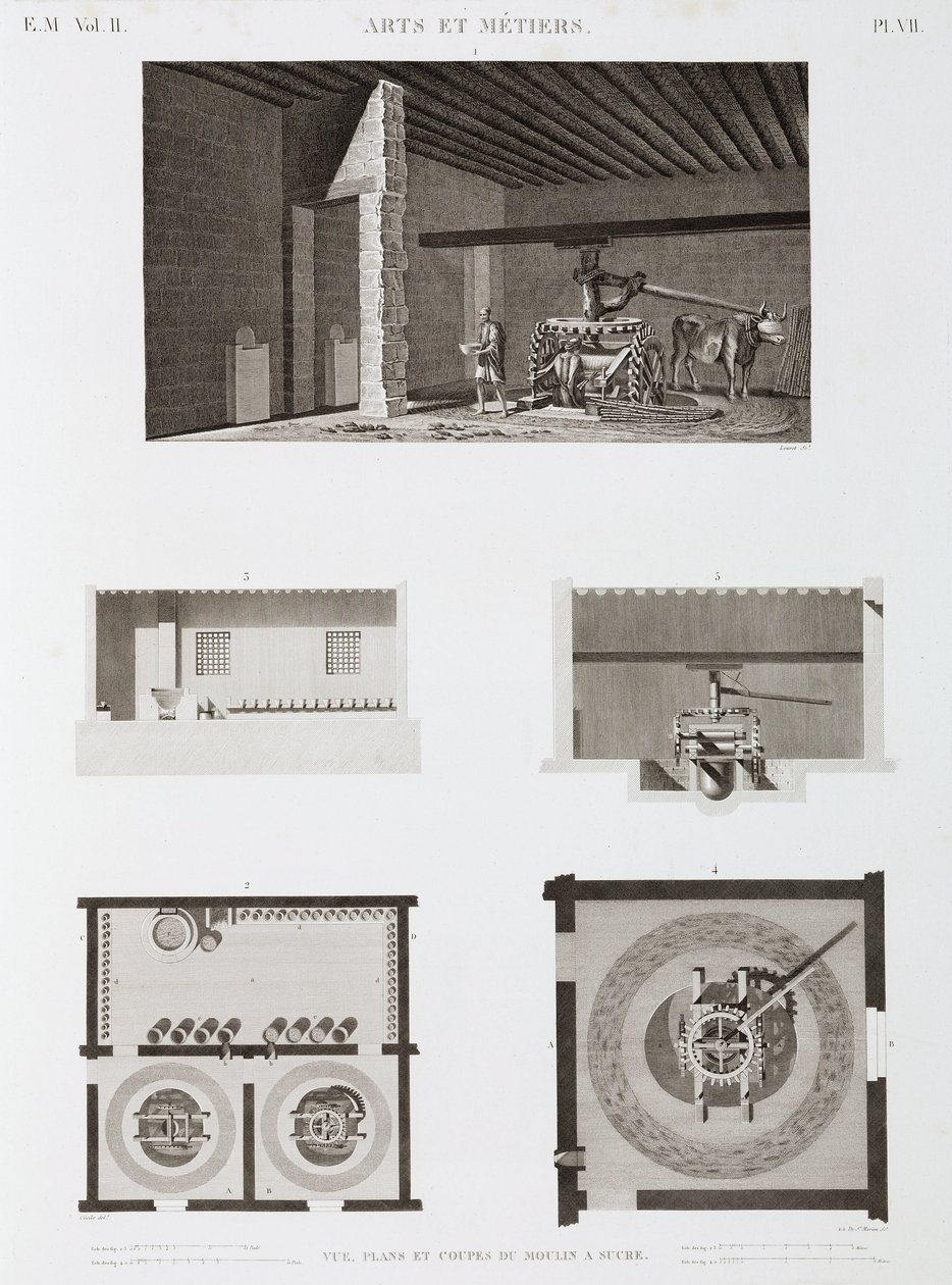 Sukker Sukkermølle, Egypten, ca 1798 af Unbekannt