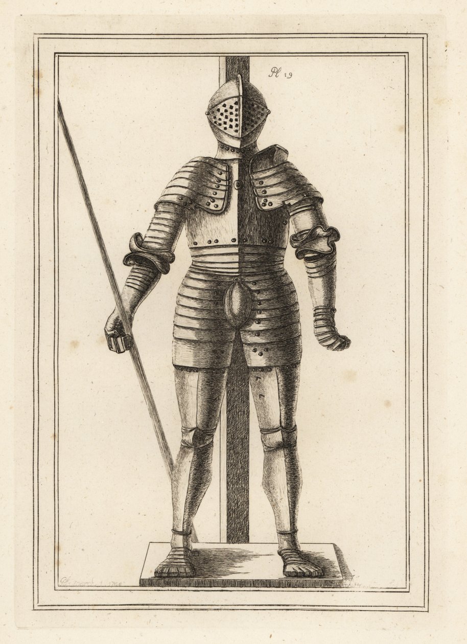 Rustning lavet til kong Henry VIII i en alder af 18 i Tower of London af Unbekannt