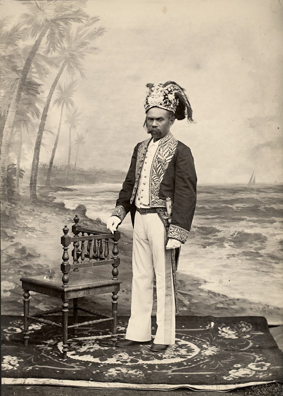 Sultan af Bacan, Bacan Island, Maluku Islands, Indonesien (gelatine sølv print) af Unbekannt