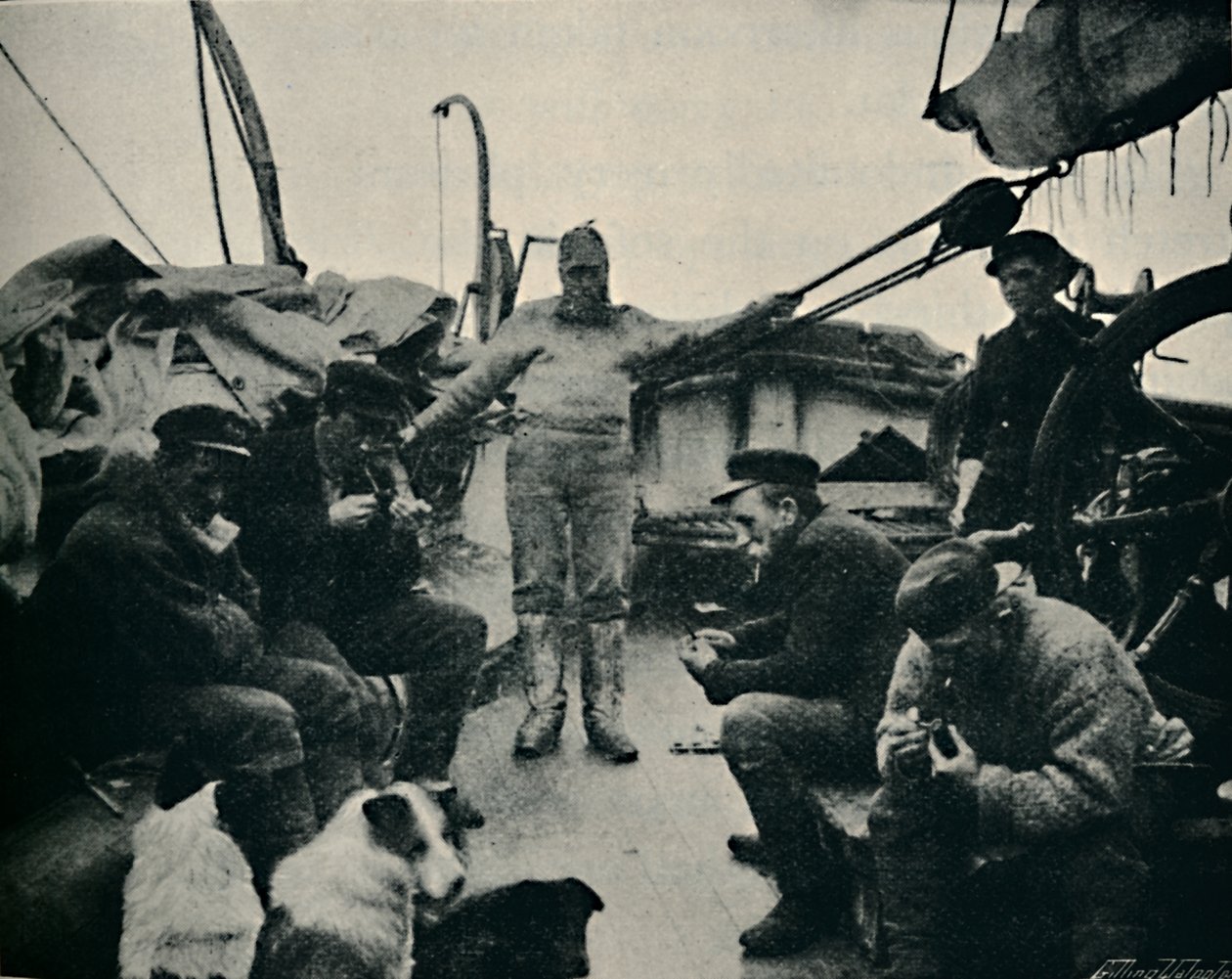Søndag eftermiddag om bord, 1895, 1897 af Unbekannt