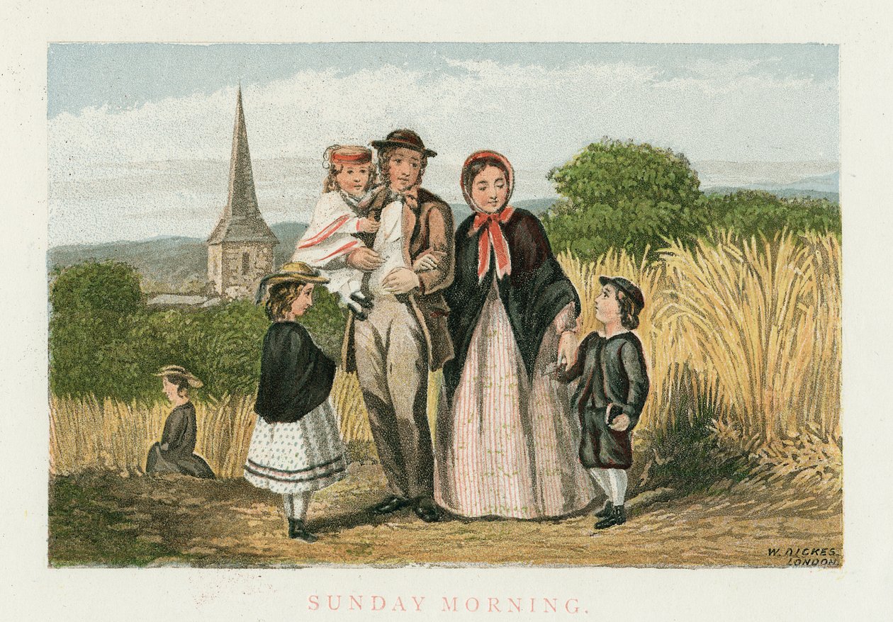 Søndag morgen, c1880 af Unbekannt