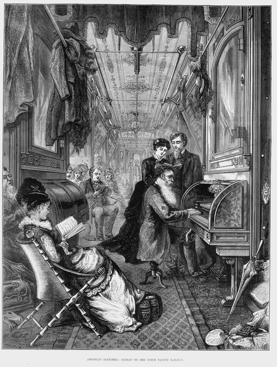 Søndag morgen på Union Pacific Railroad, USA, 1875 af Unbekannt