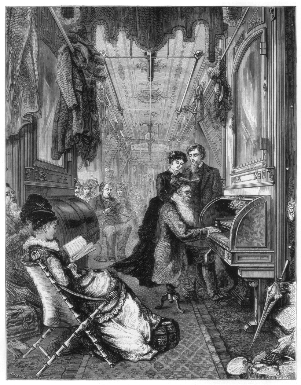 Søndag på Union Pacific Railway, USA, 1875 af Unbekannt