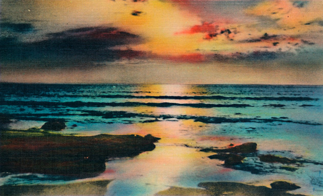 Solnedgang på Stillehavet. La Jolla, Californien, c1941 af Unbekannt