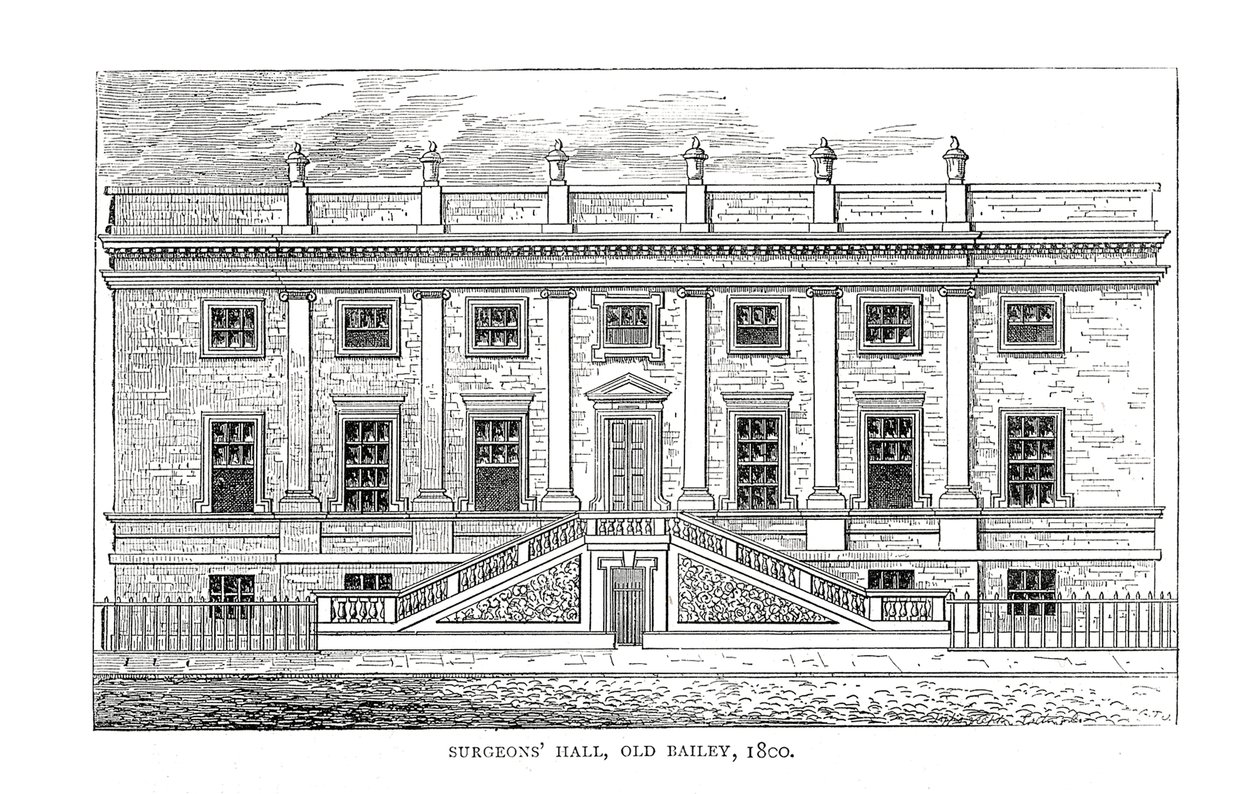 Surgeons Hall, Old Bailey, 1800 af Unbekannt
