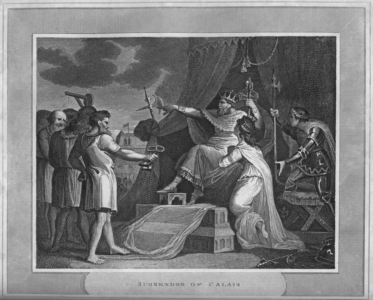 Overgivelse af Calais, 1838 af Unbekannt