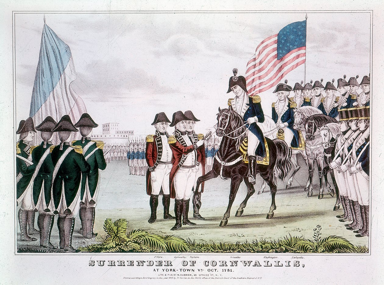 Overgivelse af Cornwallis, Yorktown, Virginia, 1781 af Unbekannt