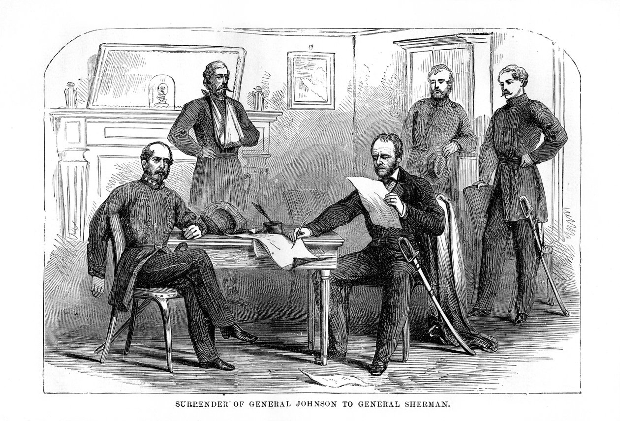 Overgivelse af general Johnston til general Sherman, 26. april 1865, 1872 af Unbekannt