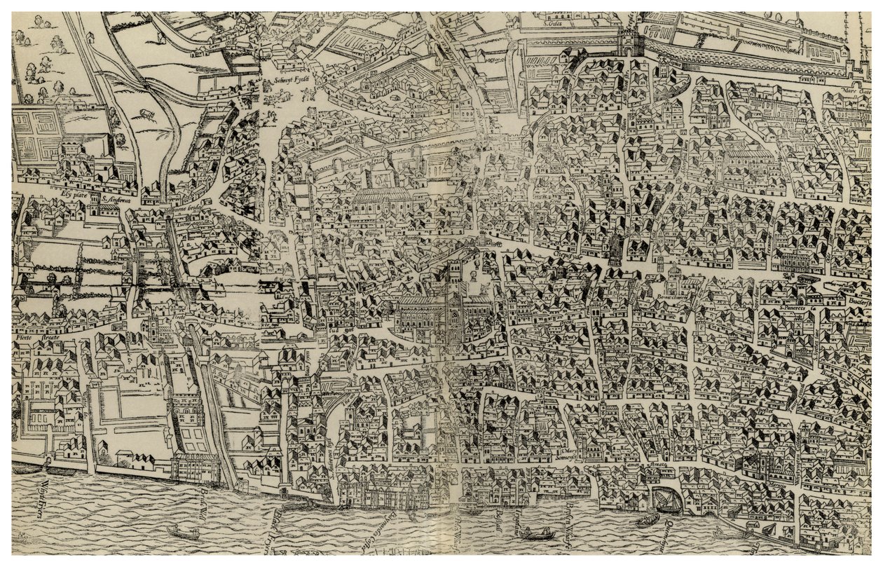Survey of London, 16. eller 17. århundrede 1886 af Unbekannt